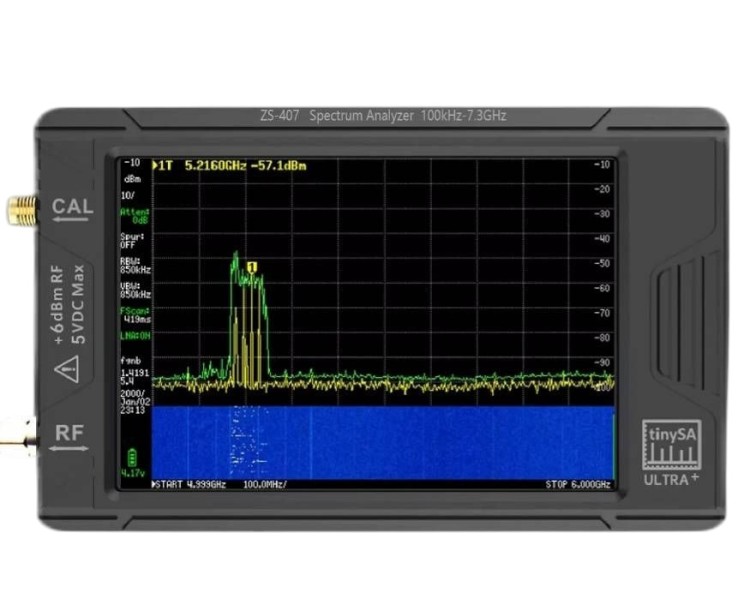 Анализатор спектра tinySA ULTRA Plus ZS-407 Анализатор спектра tinySA ULTRA Plus ZS-407