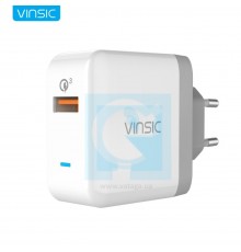 Швидка зарядка VINSIC Quick Charge 3.0 USB 18 Вт для iPhone 7 6 6 S Плюс Sumsung