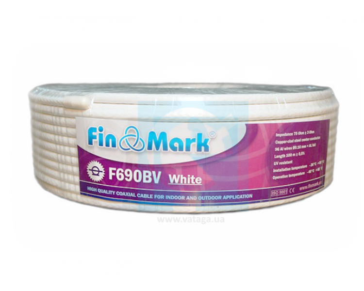 ТВ кабель FinMark F 690 BV white бухта 100 м