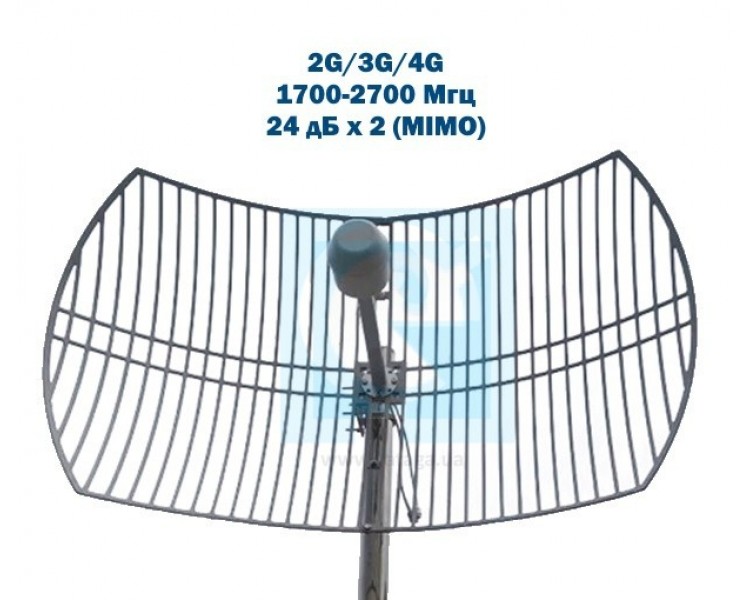 Параболічна 2G/3G/4G сітчаста антена PGA9/1700-2700 24 MIMO