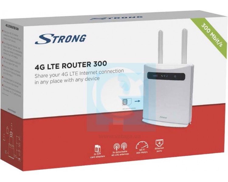 4G WI-FI роутер Strong 300 LTE + панельна антена MIMO DP9