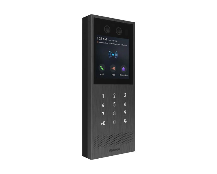 IP-відеопанель багатоабонентська 2Mp Akuvox X912S з екраном 4", розпізнаванням облич та зчитувачем EM-Marine / Mifare / NFC / BLE / QR