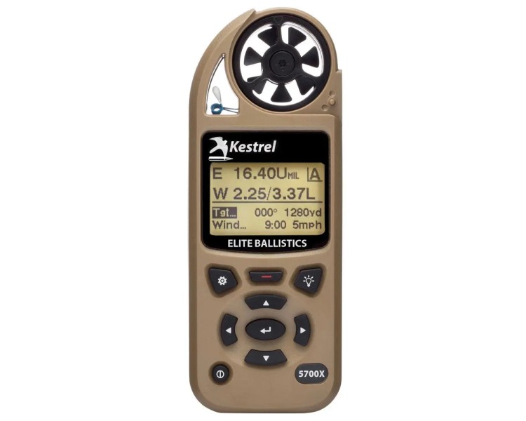 Метеостанція Kestrel 5700X Elite Applied Ballistics Bluetooth Tan з Bluetooth та балістичним калькулятором