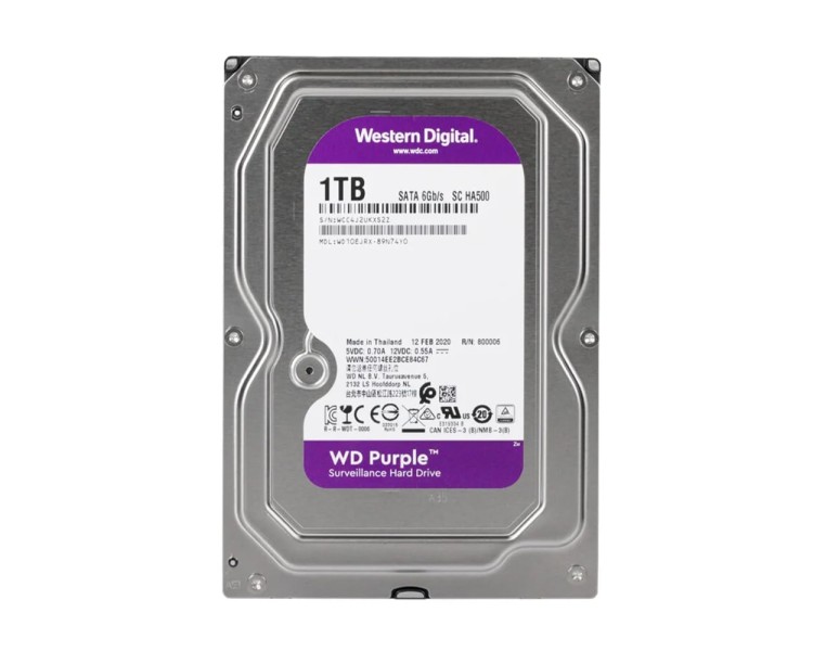 Жорсткий диск 3.5" 1TB 64MB Western Digital Purple WD10EJRX