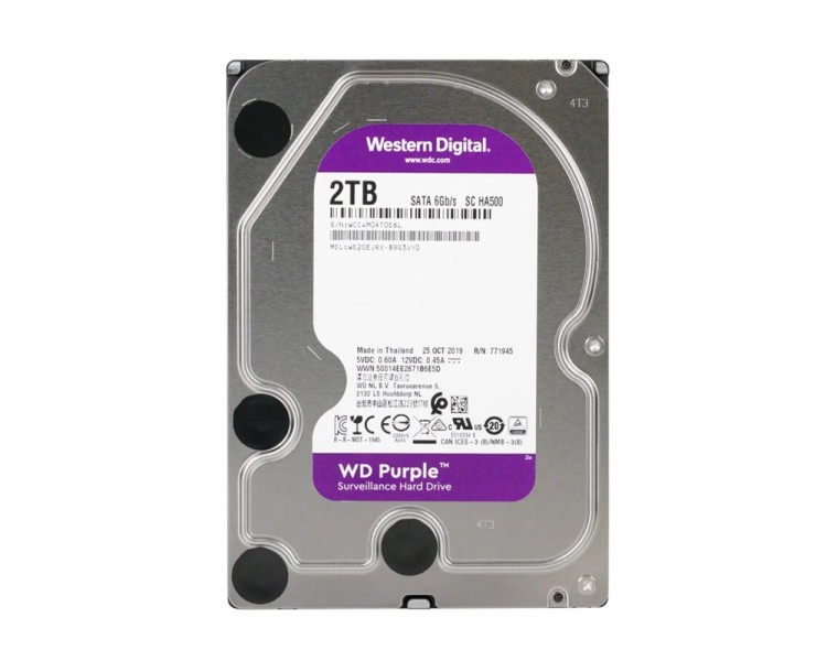 Жорсткий диск 3.5" 2TB 64MB Western Digital Purple WD20EJRX