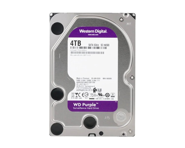 Жорсткий диск 3.5" 4TB 64MB Western Digital Purple WD40EJRX