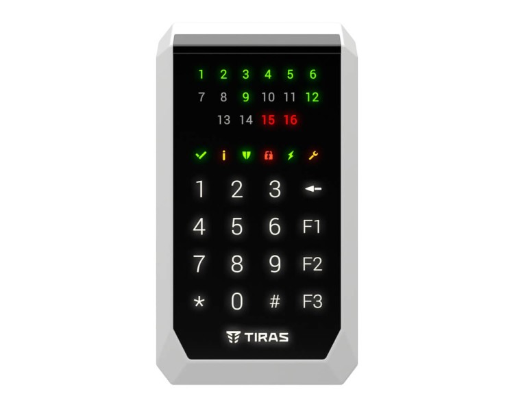 Клавіатура Tiras K-PAD16 Black на 16 індикаторів зон