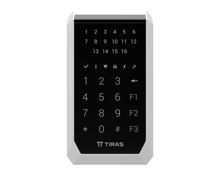 Клавіатура Tiras K-PAD16 Black на 16 індикаторів зон