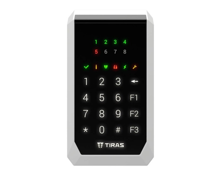 Клавіатура Tiras K-PAD8 Black на 8 індикаторів зон