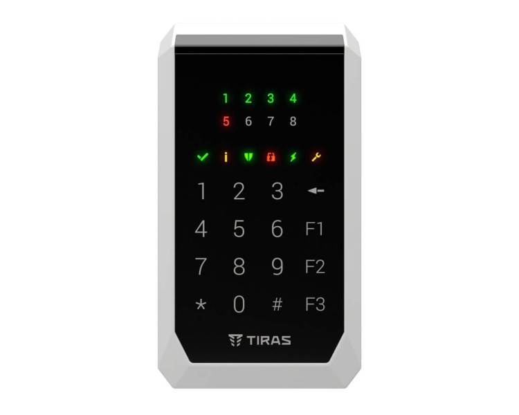 Клавіатура Tiras K-PAD8 Black на 8 індикаторів зон