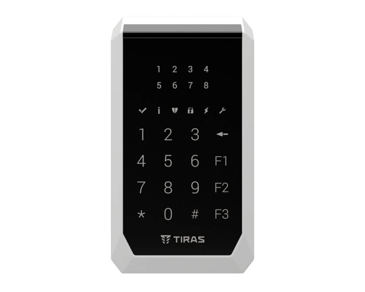 Клавіатура Tiras K-PAD8 Black на 8 індикаторів зон