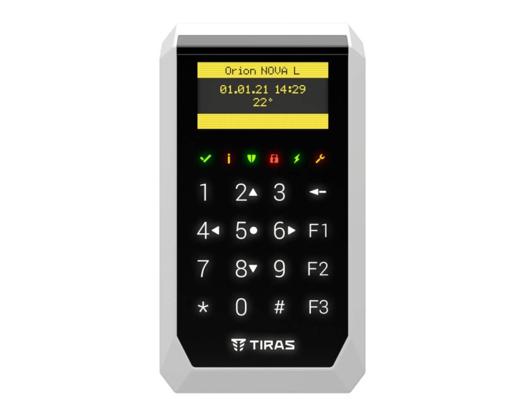 Клавіатура Tiras K-PAD OLED+ Black з OLED-дисплеєм та вбудованим зчитувачем NFC/Mifare