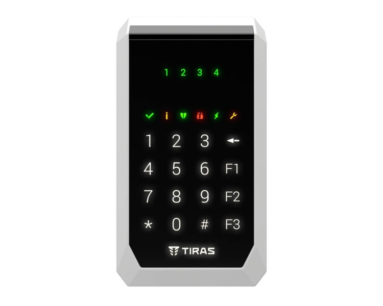 Клавіатура Tiras K-PAD4 Black на 4 індикатори зон