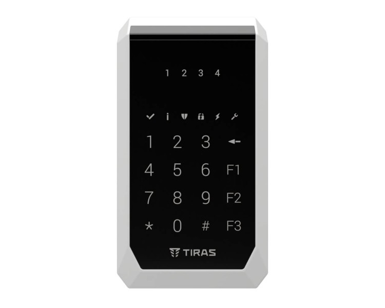 Клавіатура Tiras K-PAD4 Black на 4 індикатори зон
