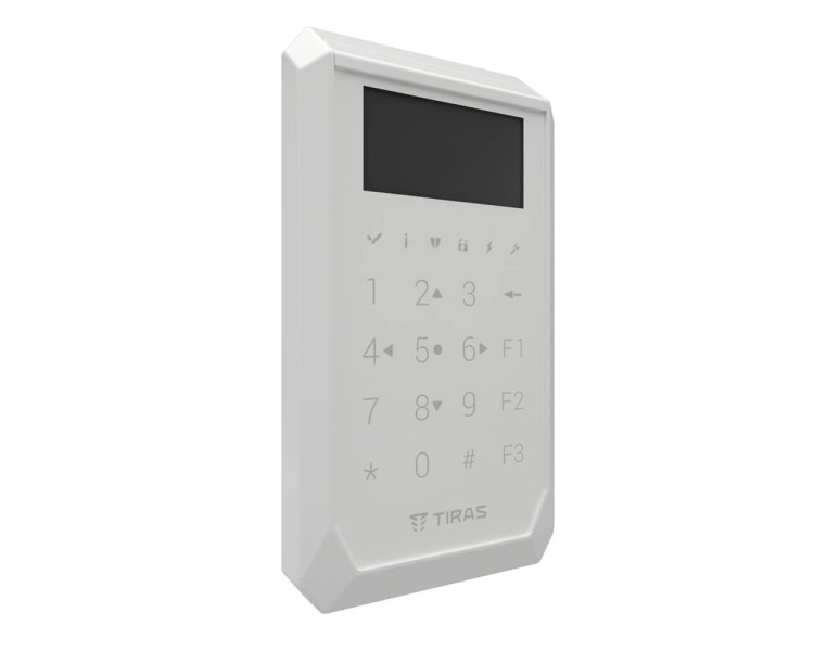 Клавіатура Tiras K-PAD OLED+ White з OLED-дисплеєм та вбудованим зчитувачем NFC/Mifare