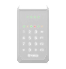 Клавіатура Tiras K-PAD4+ White на 4 індикатори зон з вбудованим зчитувачем NFC/Mifare