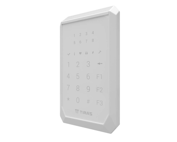 Клавіатура Tiras K-PAD8 White на 8 індикаторів зон