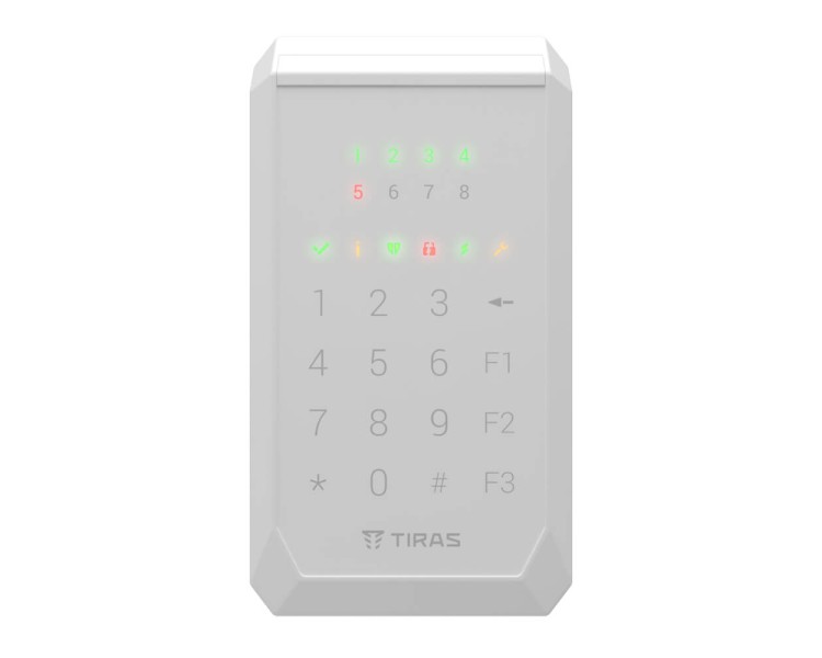 Клавіатура Tiras K-PAD8 White на 8 індикаторів зон