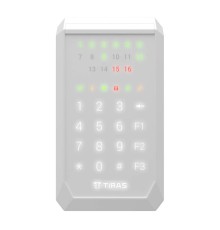 Клавіатура Tiras K-PAD16+ White на 16 індикаторів зон з вбудованим зчитувачем NFC/Mifare
