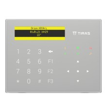 Клавіатура Tiras K-GLCD+ White з OLED-дисплеєм та зчитувачем NFC/Mifare