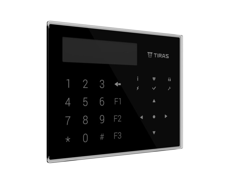Клавіатура Tiras K-GLCD+ Black з OLED-дисплеєм та зчитувачем NFC/Mifare