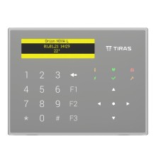 Клавіатура Tiras K-GLCD+ Grey з OLED-дисплеєм та зчитувачем NFC/Mifare