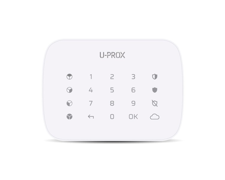 Бездротова сенсорна клавіатура ITV U-Prox Keypad G4 White для керування чотирма охоронними групами