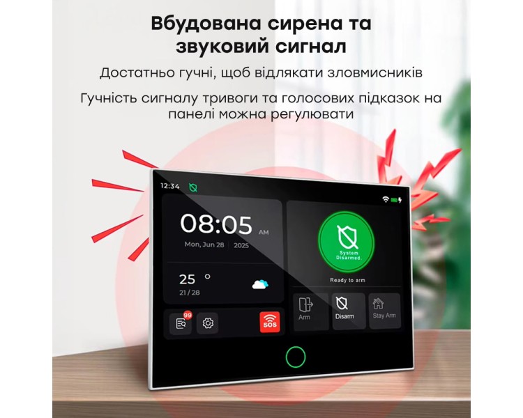 Комплект бездротової сигналізації Trinix TRX-4G-Kit(LCD)(WiFi) з WiFi та 4G LTE