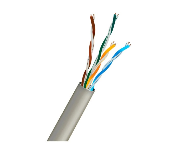 Кабель вита пара UTP CAT5E CU 0.5 PVC Indoor Kraft Light gray 305m
