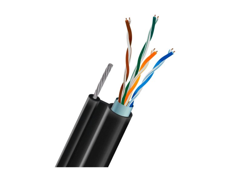 Кабель вита пара FTP CAT5E CU 0.51mm LDPE Outdoor + трос Trinix 305m