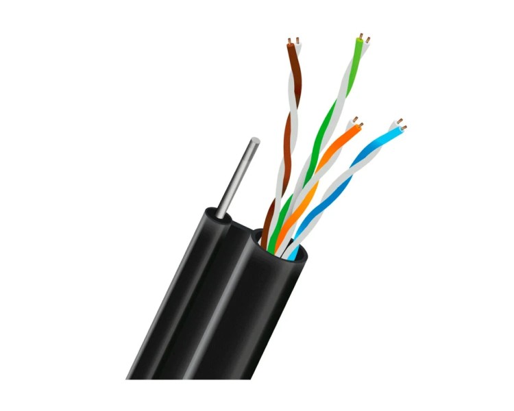 Кабель вита пара UTP CAT5E CU 0.51mm LDPE Outdoor + дріт Trinix 305m