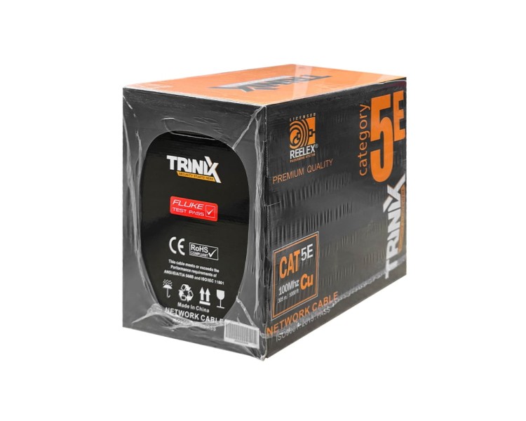 Кабель вита пара UTP CAT5E CU 0.51mm PVC Indoor Trinix 305m