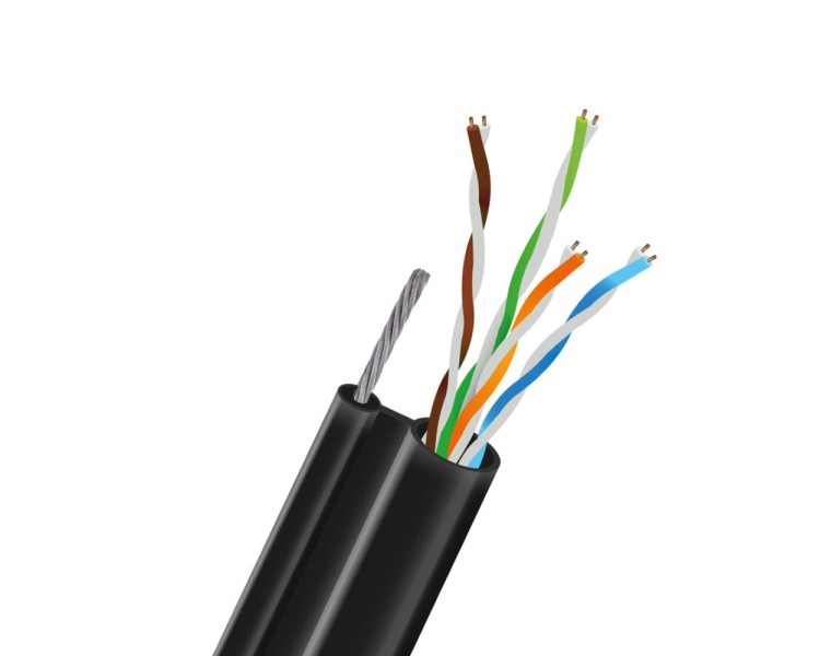 Кабель вита пара UTP CAT5E CU 0.51 LDPE Outdoor багатожильний дріт 7x0.45mm Kraft 305m