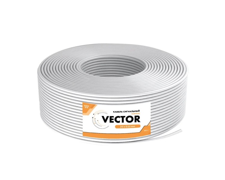 Кабель сигнальний Vector 20х0.22 CCA екран 100m