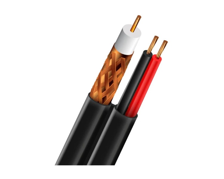Кабель коаксіальний RG-59+2*0.5 CU 0.8mm Outdoor Trinix 305m