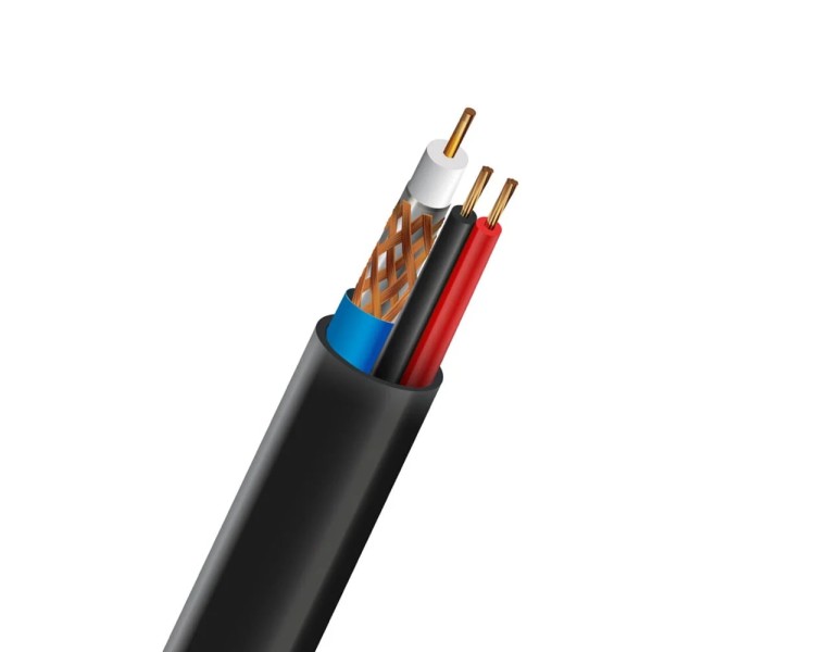 Кабель коаксіальний SL-59+2*0.5 CU 0.8mm Outdoor ОS-структура Trinix 305m
