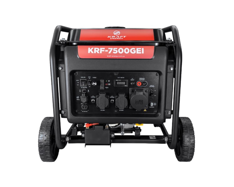 Генератор інверторний бензиновий 7 кВт Kraft KRF-7500GEI