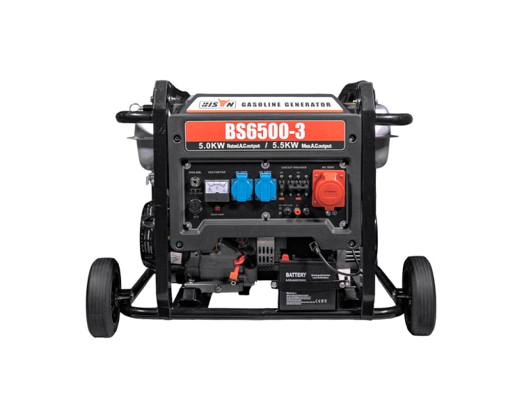 Генератор бензиновий трифазний 5 кВт Bison BS6500-3