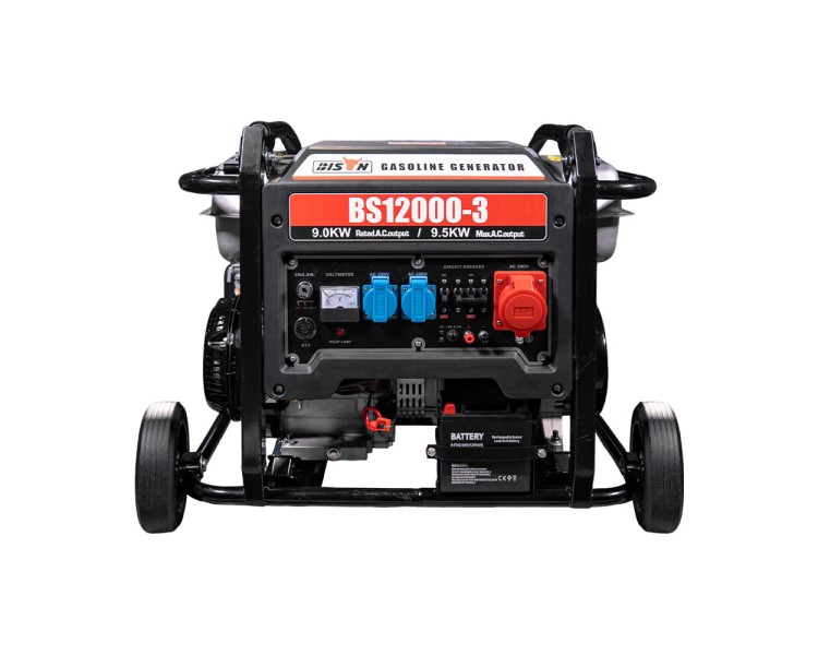 Генератор бензиновий трифазний 9 кВт Bison BS12000-3