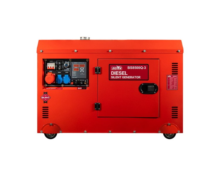Генератор дизельний трифазний 6 кВт Bison BS8500Q-3