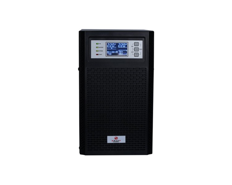 Джерело безперебійного живлення Kraft KRF-T6000VA/6KW(LCD)Ex Pro Online UPS під зовнішній акумулятор