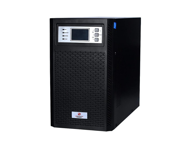 Джерело безперебійного живлення Kraft KRF-T6000VA/6KW(LCD)Ex Pro Online UPS під зовнішній акумулятор