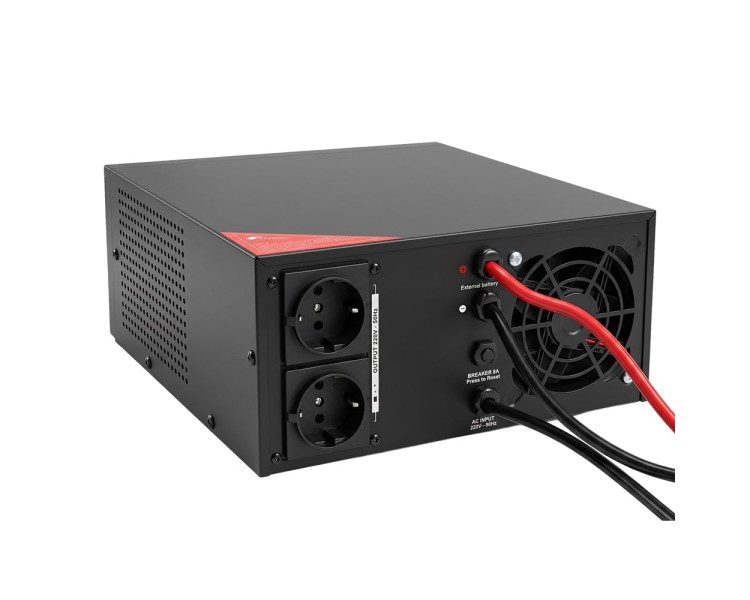 Інвертор Kraft KRF-AVR1000VA/800W-12V з правильною синусоїдою під зовнішній акумулятор
