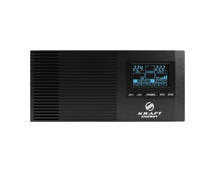 Інвертор Kraft KRF-AVR1200VA/1КW-12V з правильною синусоїдою під зовнішній акумулятор