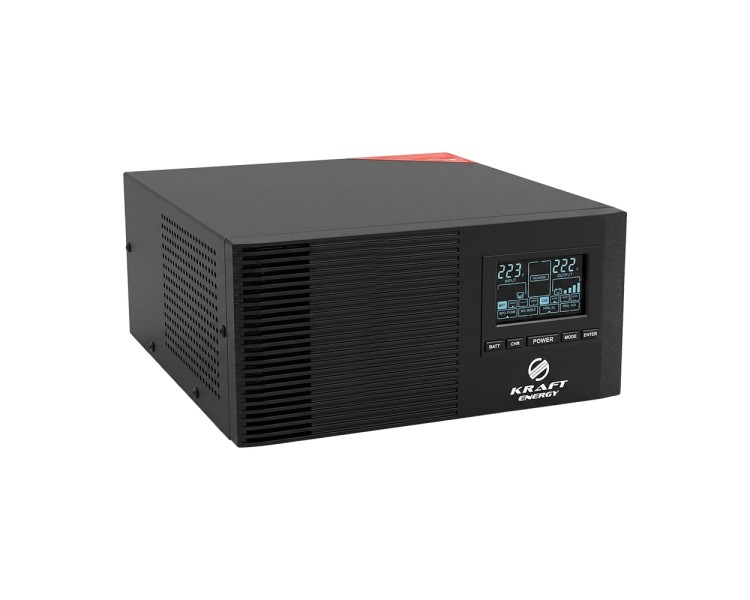 Інвертор Kraft KRF-AVR1200VA/1КW-12V з правильною синусоїдою під зовнішній акумулятор