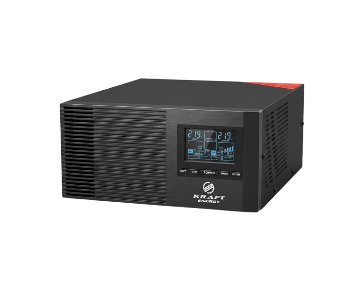 Інвертор Kraft KRF-AVR600VA/500W-12V з правильною синусоїдою під зовнішній акумулятор