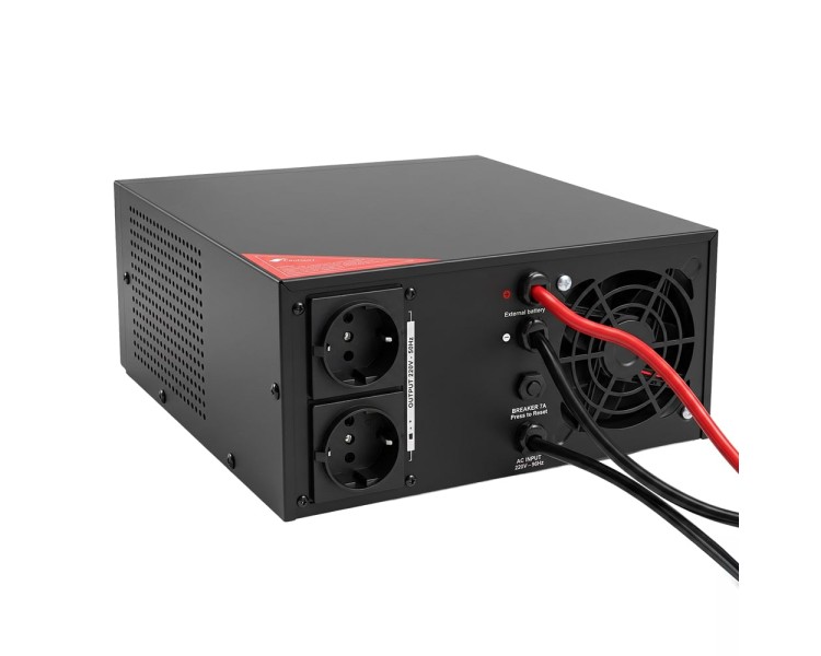 Інвертор Kraft KRF-AVR600VA/500W-12V з правильною синусоїдою під зовнішній акумулятор