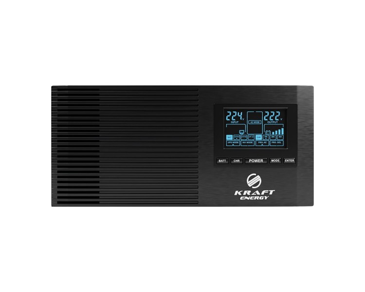 Інвертор Kraft KRF-AVR800VA/640W-12V з правильною синусоїдою під зовнішній акумулятор