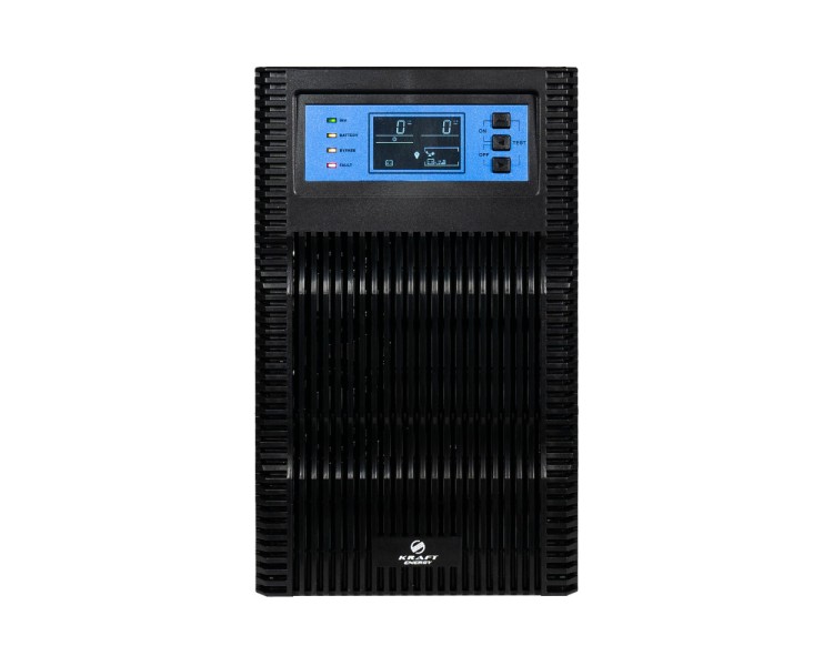 Джерело безперебійного живлення Kraft KRF-T3000VA/3000W(LCD) Pro Online UPS з вбудованими акумуляторними батареями