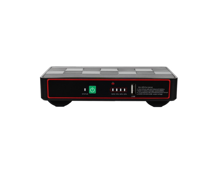 Джерело безперебійного живлення DC UPS Kraft KRF-MUPS-1812 5V/9V/12V/24V/PoE, LiFePO4 2*6Ah, для роутера і медіаконвертера